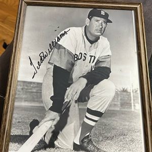 Ted Williams autographed picture of black-and-white